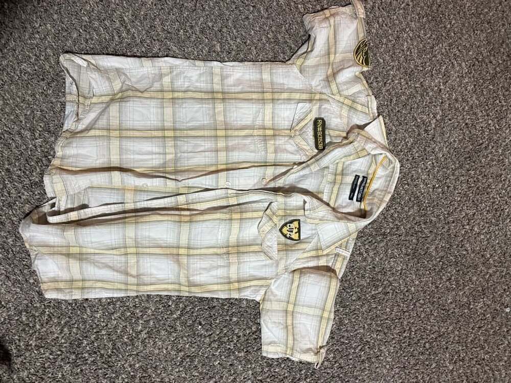Ecko Unltd Plaid Short Sleeve Button-Down Shirt Size Small